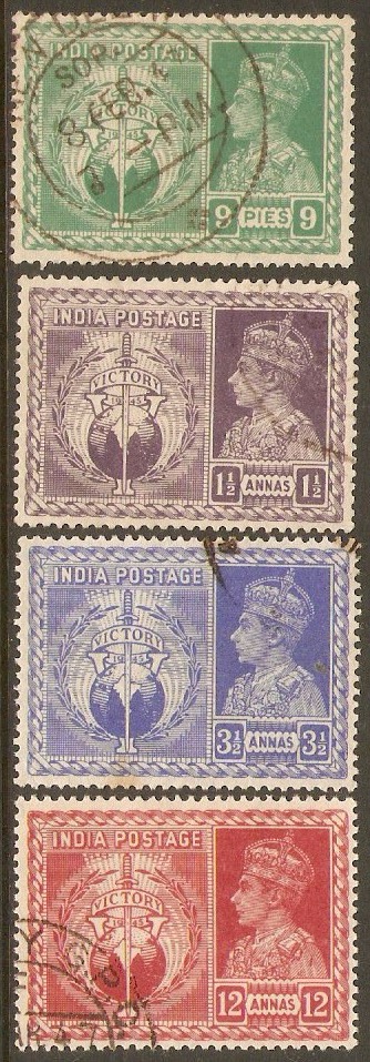 India 1946 Victory Set. SG278-SG281.
